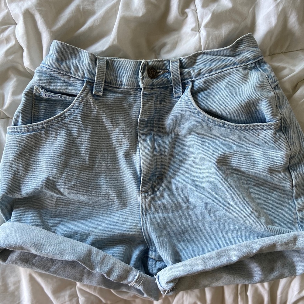 Lee Light Wash Denim High Waisted Jean Shorts